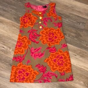 New Direction Elegant Linen and Rayon Floral Dress